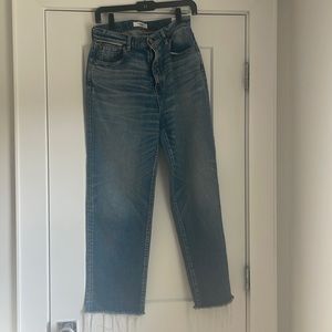Moussy Denim. Boyfriend fit with raw hem! A great wash!